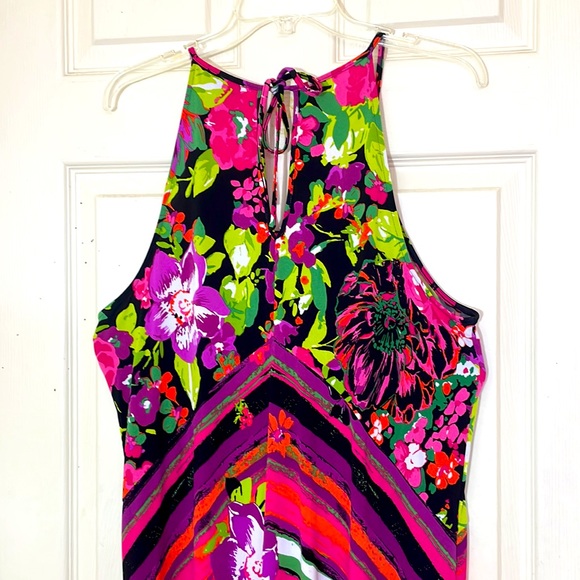 Lane Bryant Pink & Purple Scoop Neck Maxi Dress Size 18/20 - Picture 5 of 7